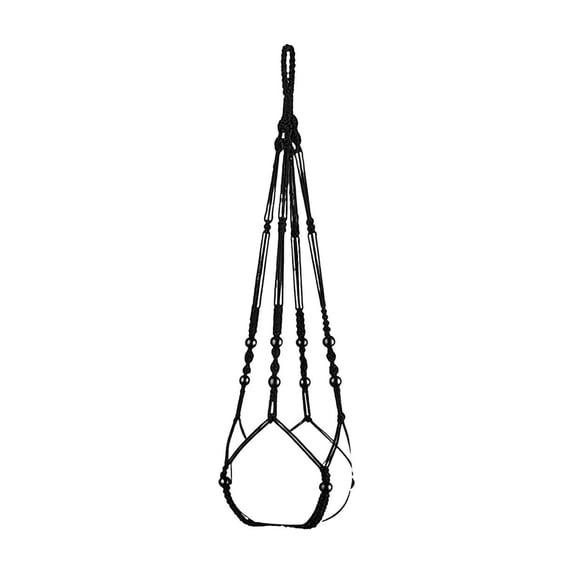 Ckraxd Woven Cotton Rope Hanging Basket for Indoor Outdoor Flower Pots, Adjustable Height Planter Holder, Breathable Net Design, Boho Home Decor for Plants and Succulents