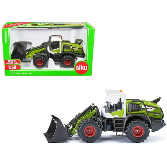 Claas Torion 1914 Wheel Loader Green and White 1/50 Diecast Model by Siku