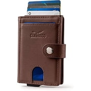 Claasico Men Slim Bifold Wallet & Credit Card Case | Compact Card Holder w/Pop Up Button & ID Slot