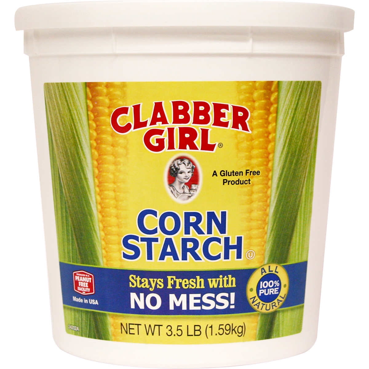 Clabber Girl Corn Starch, 3.5 lbs 