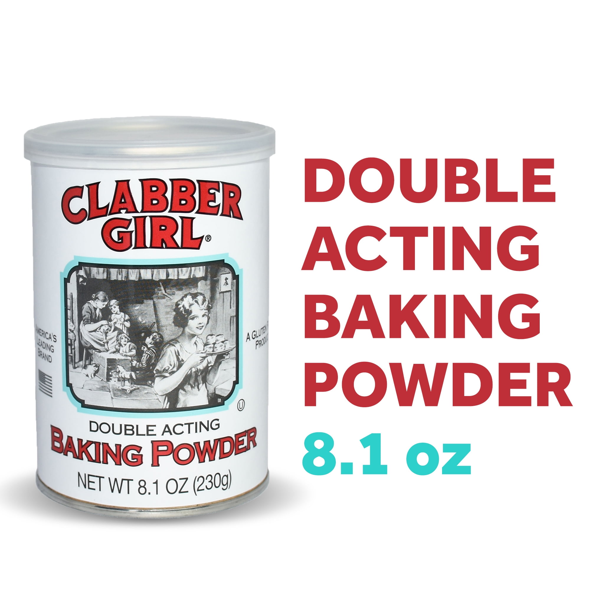 Clabber Girl Double Acting Baking Powder, 8.1 Ounce