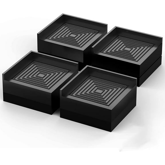 Clackibukvyz Furniture Risers, Square Bed Risers for Bed Frame, Sofa, 1.5" High , 4 Pack