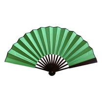 Clacking Fans For Line Dancing，Boots On The Ground Hand Fan，Folding Handheld Hand Fan Hand-Crafted，Foldable Chinese Tai Chi Kung Fu Fan - For Music Festival, Hot Flashes, Event, Party, Dance (Green)