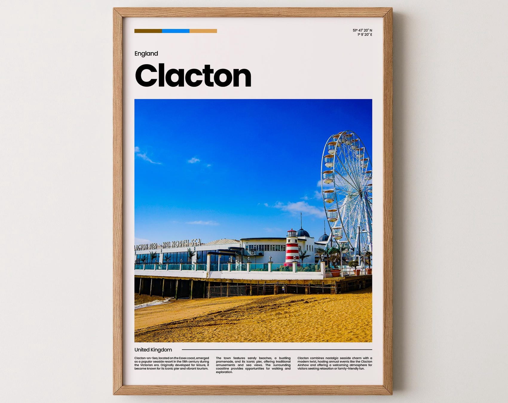 Clacton Poster Clacton Print Clacton Photo Clacton Art England Poster ...