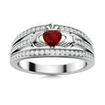 thumbnail image 1 of Claddagh 5 MM Heart Garnet Friendship Loyalty Women's Valentines Day Gifts Ring 925 Sterling Silver, 1 of 3