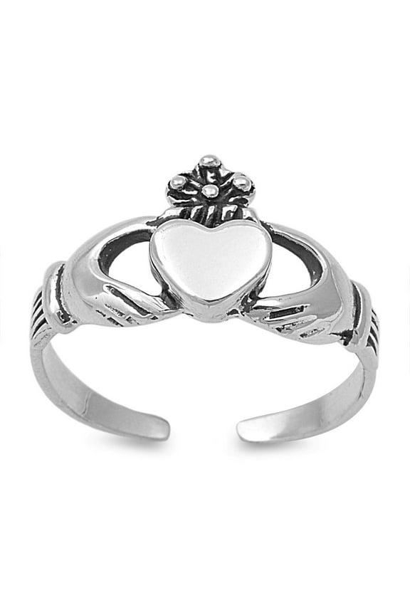 Claddagh Blesing Knuckle/Toe Ring Sterling Silver