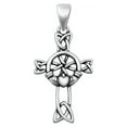thumbnail image 1 of Claddagh Cross, 925 Sterling Silver with Chain Necklace With Gift Box, 1 of 3