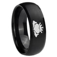 thumbnail image 1 of Claddagh Design Dome Brush Black Polish Edge Tungsten Men Ring 10MM, 1 of 2