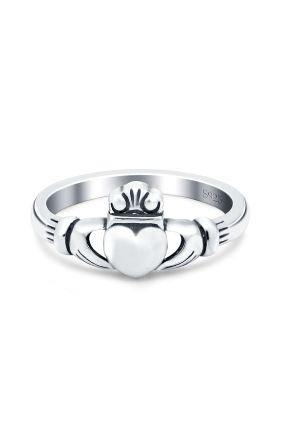 Claddagh Promise Ring 925 Sterling Silver Ring Size 4
