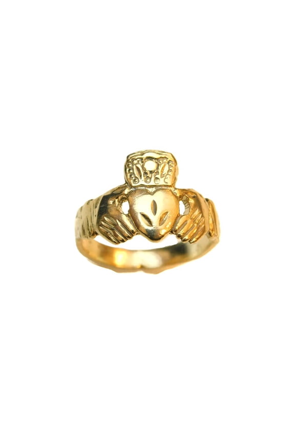 Claddagh Ring 14k Solid Yellow Gold !!