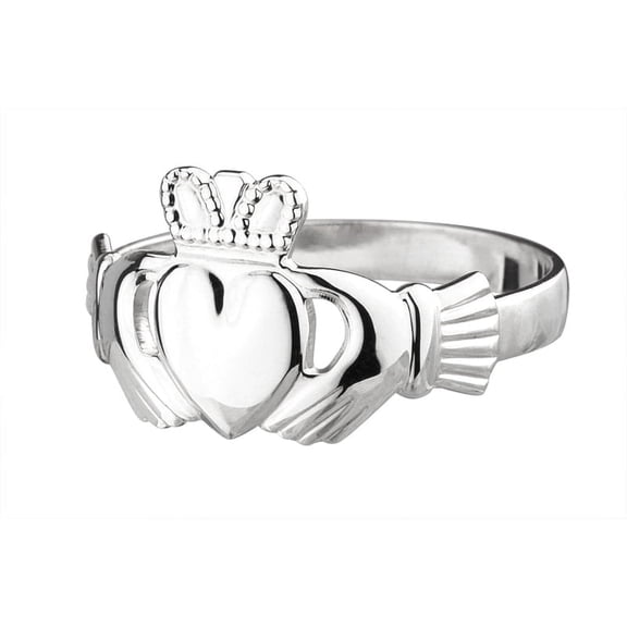 Claddagh Ring Ladies Medium Standard Sterling Size 9