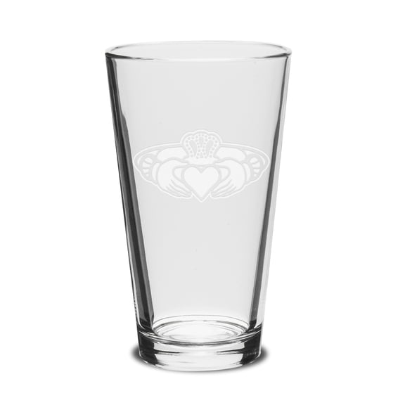 Claddagh Ring Logo 16 OZ Classic Pub Glass