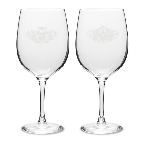 Claddagh Ring Logo 19 oz Classic Red Wine Glass - Set of 2