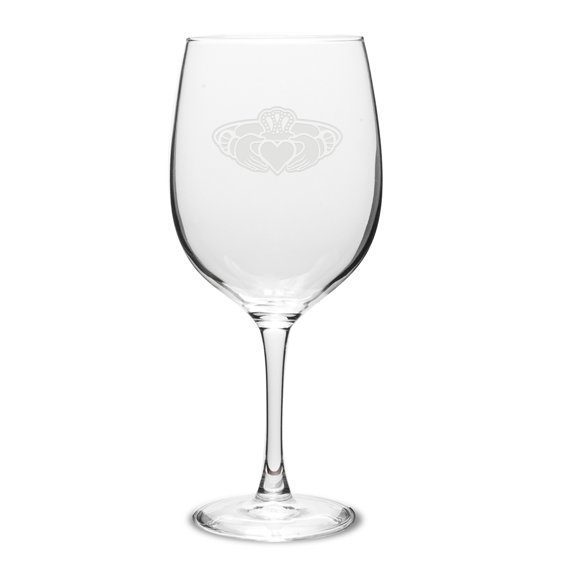 Claddagh Ring Logo 19 oz Classic Red Wine Glass
