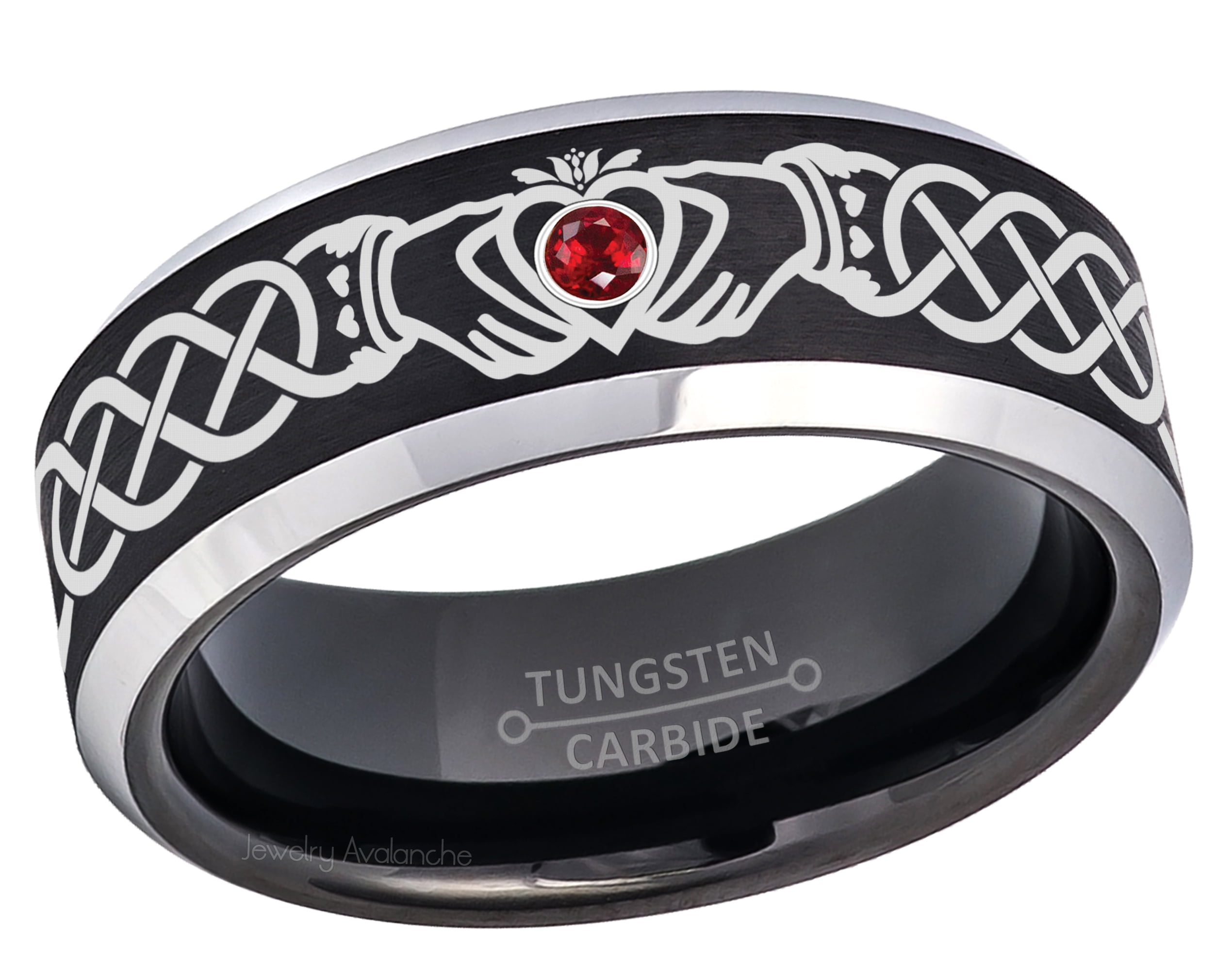 Tungsten claddagh 2024 wedding bands