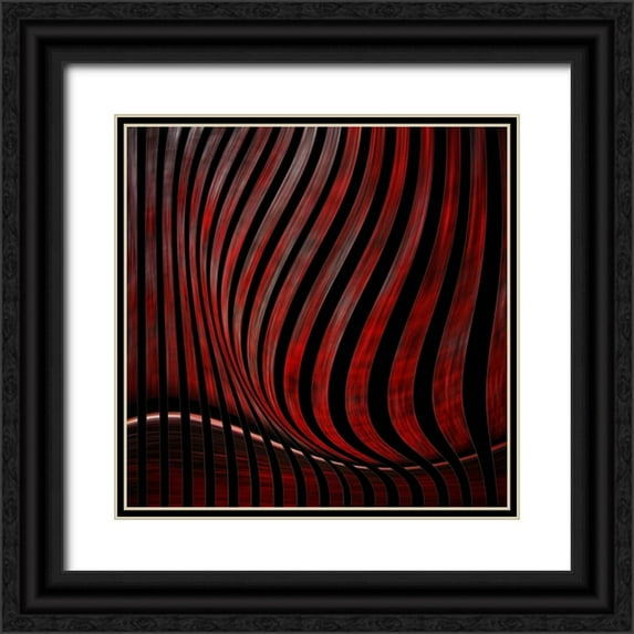 Claes, Gilbert 12x12 Black Ornate Wood Framed with Double Matting Museum Art Print Titled - Optic Illusion