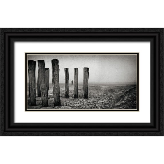 Claes, Gilbert 14x9 Black Ornate Wood Framed with Double Matting Museum Art Print Titled - Astray