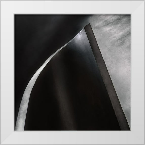Claes, Gilbert 15x15 White Modern Wood Framed Museum Art Print Titled - Curved Steel