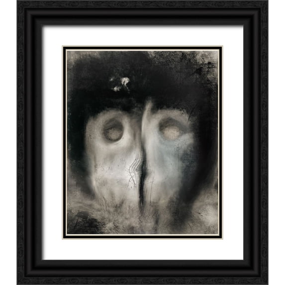 Claes, Gilbert 15x17 Black Ornate Wood Framed with Double Matting Museum Art Print Titled - Covid Mask