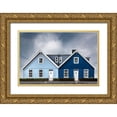 thumbnail image 1 of Claes, Gilbert 18x13 Gold Ornate Wood Framed with Double Matting Museum Art Print Titled - Summer cottages by the sea..., 1 of 4