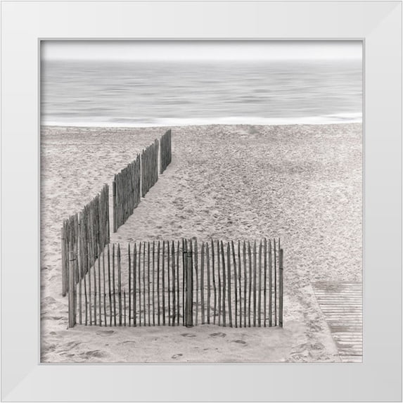 Claes, Gilbert 26x26 White Modern Wood Framed Museum Art Print Titled - Beach Territory