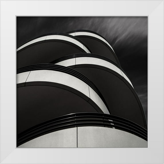 Claes, Gilbert 26x26 White Modern Wood Framed Museum Art Print Titled - Cascade Balcony