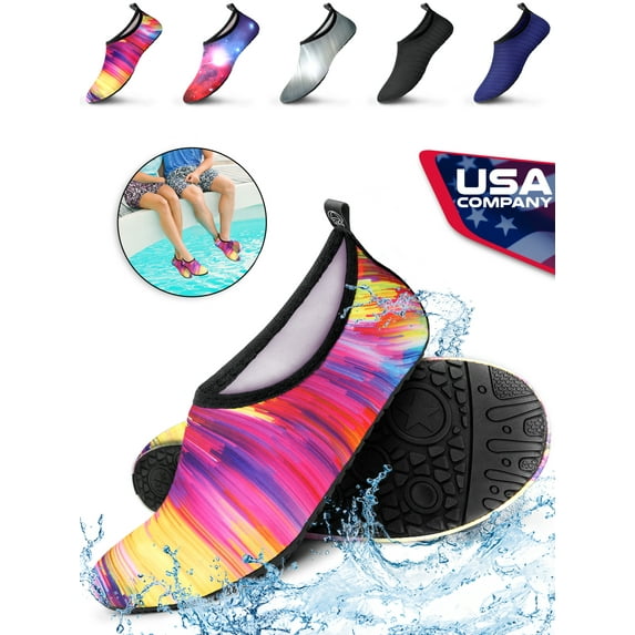 Claev Water Shoes for Men & Women, Lightweight & Quick-Dry Aqua Socks, Barefoot Skin Shoes for Beach, Swimming & Outdoor Activities