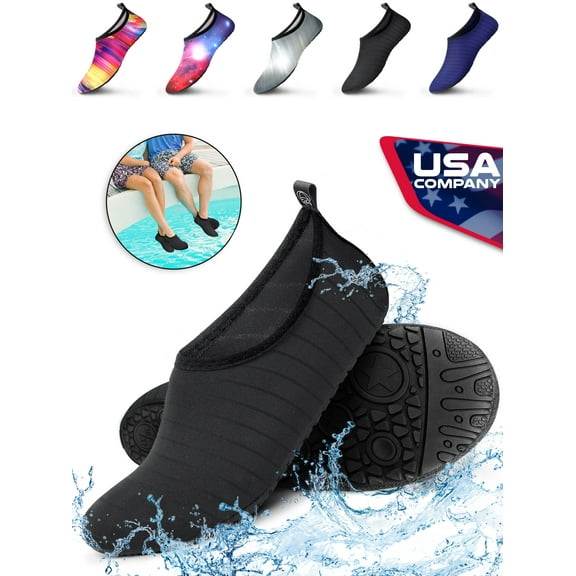 Claev Water Shoes for Men & Women, Lightweight & Quick-Dry Aqua Socks, Barefoot Skin Shoes for Beach, Swimming & Outdoor Activities