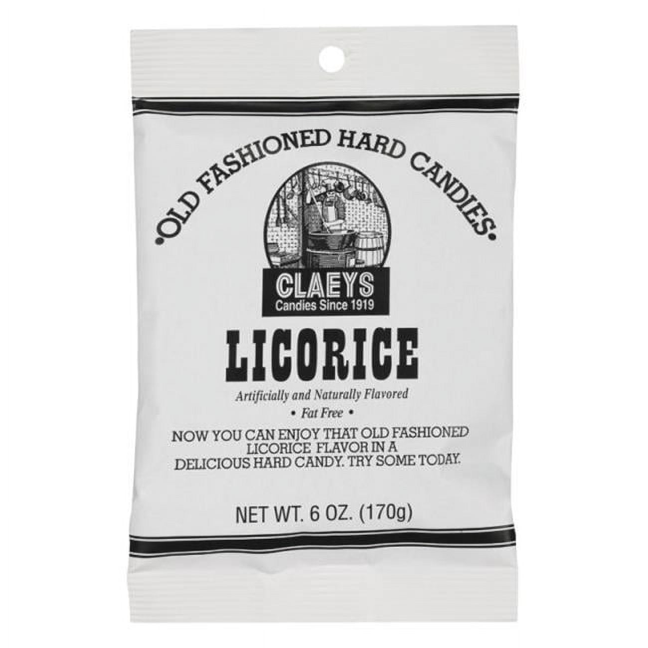 Claey's FatFree Old Fashioned Licorice Hard Candies, 6 Oz.