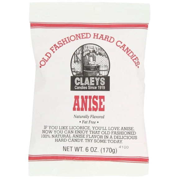 Claey's Natural Anise Drops, 6-Ounce Packages (Pack of 12)