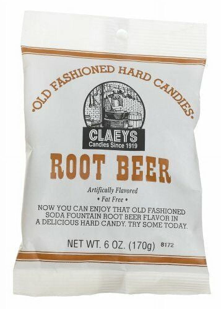 Claey's Old Fashioned Hard Candy Root Beer, 6 oz [6-Bags]