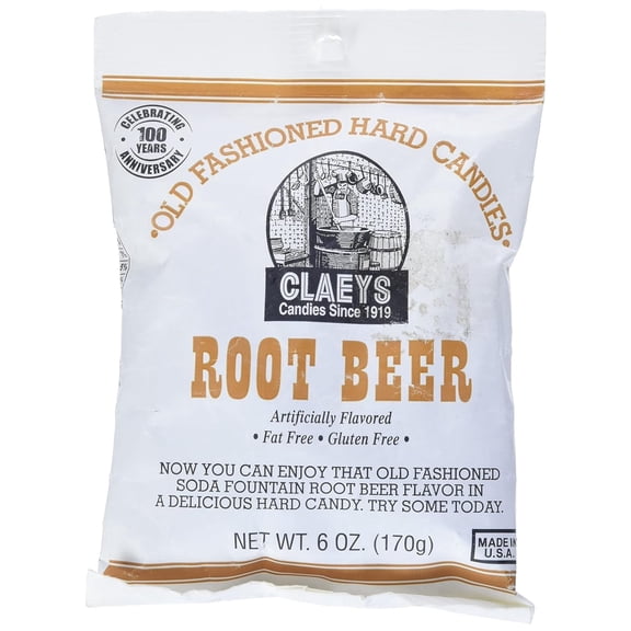 Claey's Root Beer Drops, 6-Ounce Packages (Pack of 12)