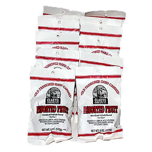 Claeys Assorted Fruit Old Fashioned Hard Candies - 6-oz. Bag