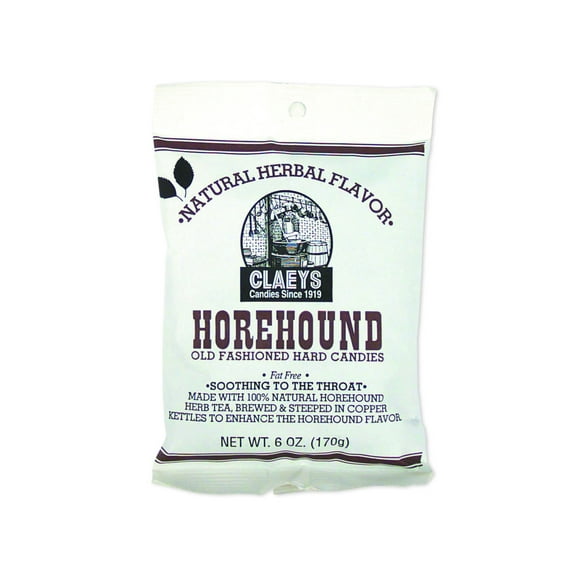 Claeys Candies Sanded Horehound Drops, 6-Pack 6 oz. (170g) Bags
