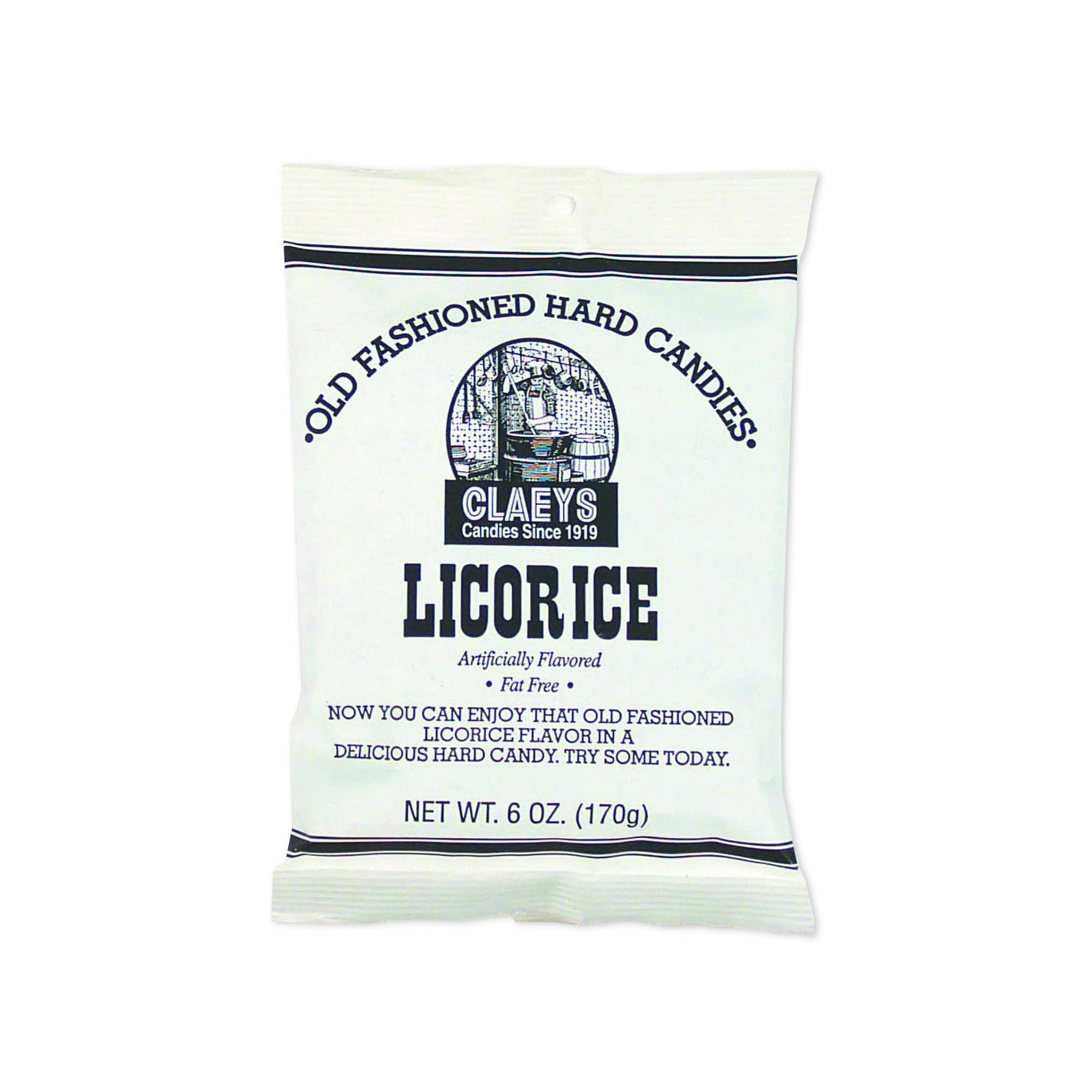 Claeys Candies Sanded Licorice Drops, 6-Pack 6 oz. (170g) Bags