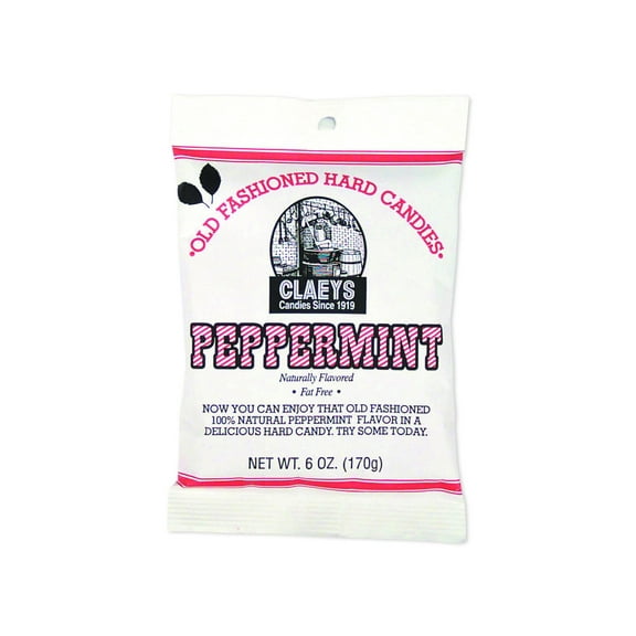 Claeys Candies Sanded Peppermint Drops, 6-Pack 6 oz. (170g) Bags