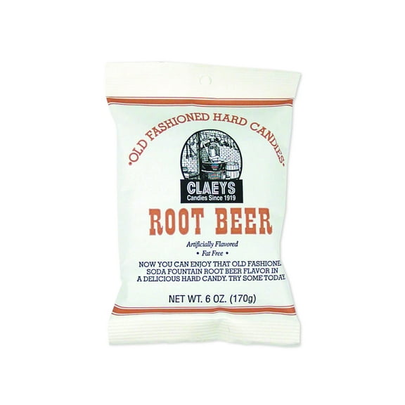 Claeys Candies Sanded Root Beer Drops, 6-Pack 6 oz. (170g) Bags
