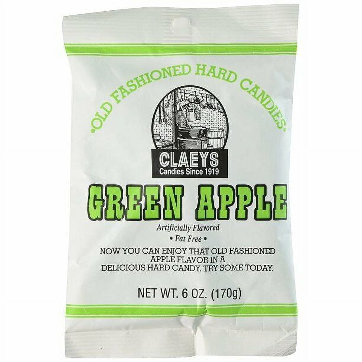 Claeys Green Apple Old Fashioned Hard Candy 24 PACK 6oz Bags FREE SHIPPING