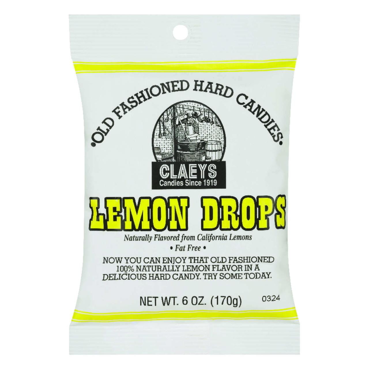 Claeys Lemon Drops Old Fashioned Hard Candy 4 PACK 6oz Bags FREE SHIPPING