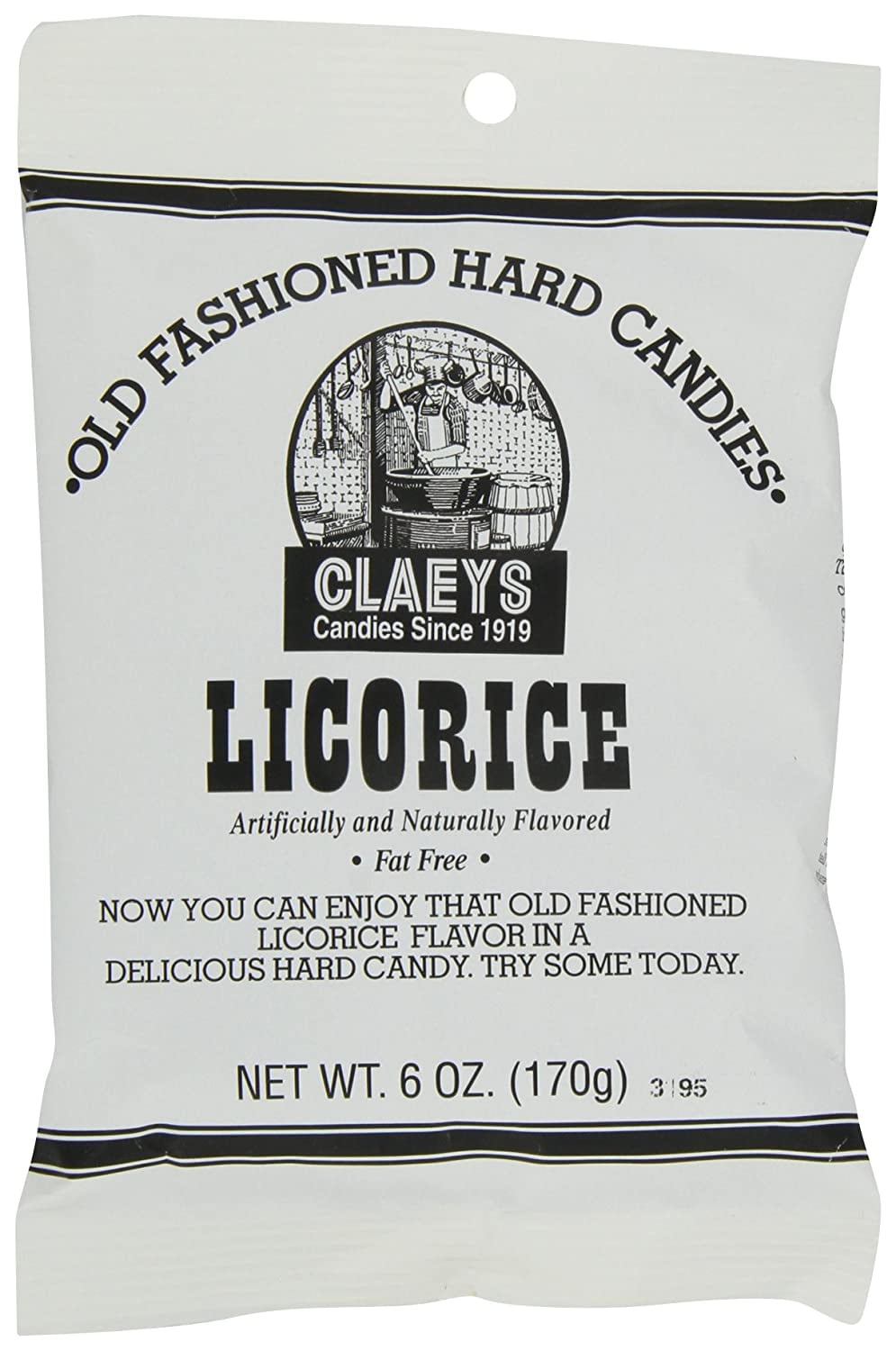 Claeys Licorice Hard Candy, 6-Ounce Packages (Pack of 12)