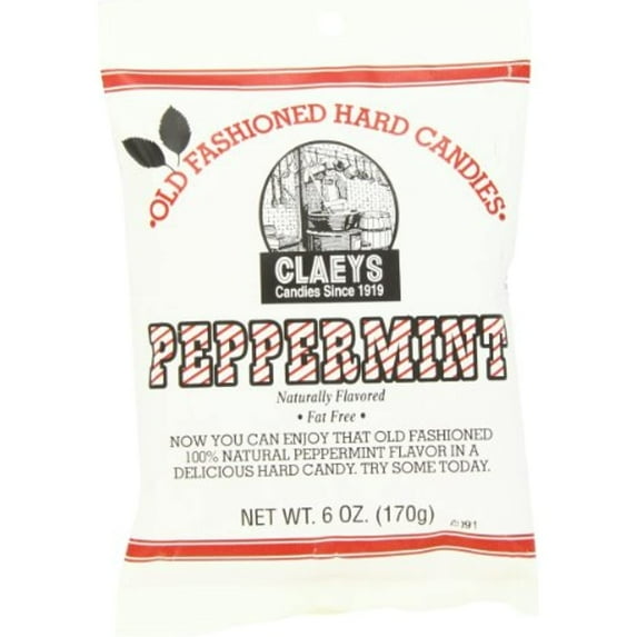 Claeys Natural Peppermint Drops, 6-Ounce Packages (Pack Of 12)