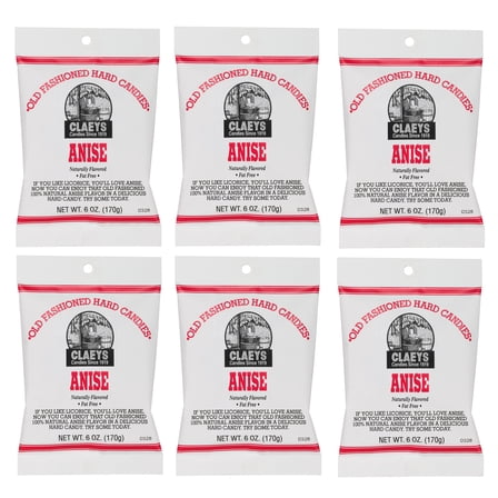 Claeys Old Fashioned Hard Candy – Anise, 6oz (Pack of 6) Classic Nostalgic Anise Drops Since 1919
