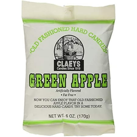 Claeys, Old Fashioned Hard Candy Green Apple, 6 Ounce Bag - Set Of 2