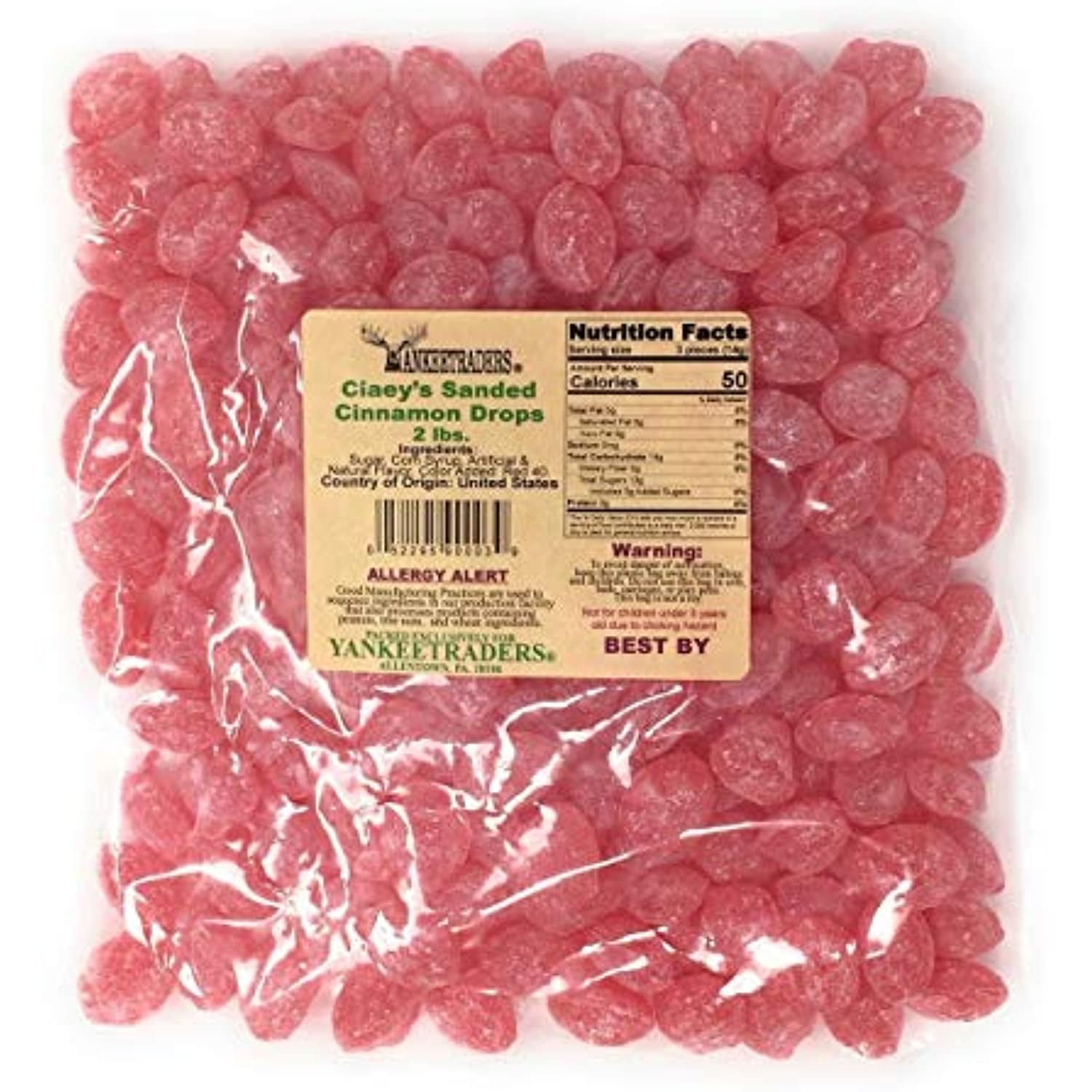 Claeys Sanded Candy Drops, Cinnamon, 2 Pound