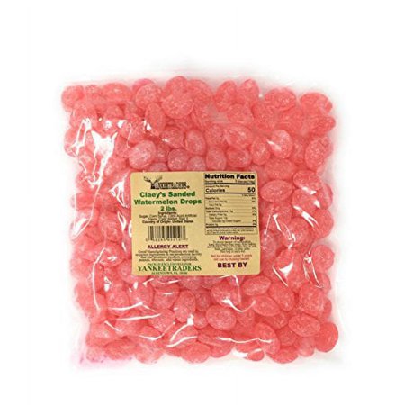 Claeys Sanded Candy Drops, Watermelon, 2 Pound