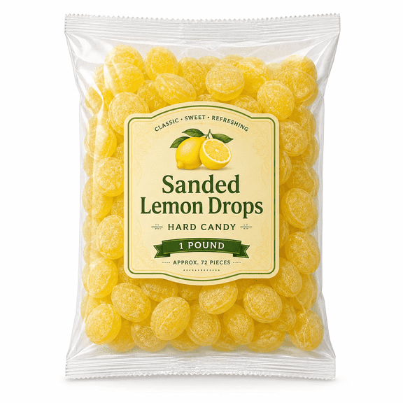 Claeys Sanded Lemon Drops Hard Candy - 1 lb