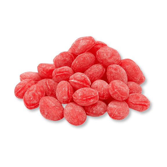 Claeys Sanded Wild Cherry Drops Hard Candy - 25 lb