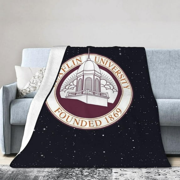 Claflin University Logo Fleece Blanket, Very Soft Microfiber Flannel Blanket for Couch Warm and Cozy for All Seasons