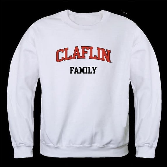 Claflin University Panthers Family Crewneck Sweatshirt, White - Large