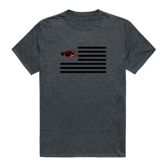 Claflin University Panthers Flag T-Shirt, Heather Charcoal - Extra Large